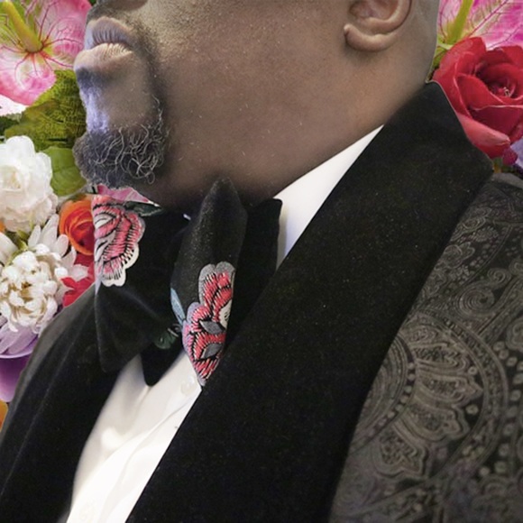 Oversize tuxedo Bow Tie .prom wedding - Picture 6 of 7